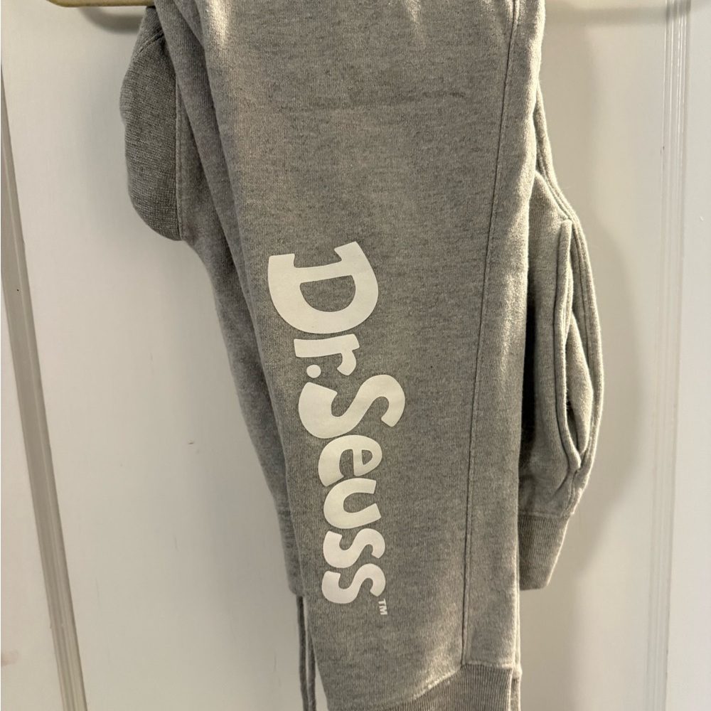 Champion Gray Sweatpants with Dr. Seuss Print
